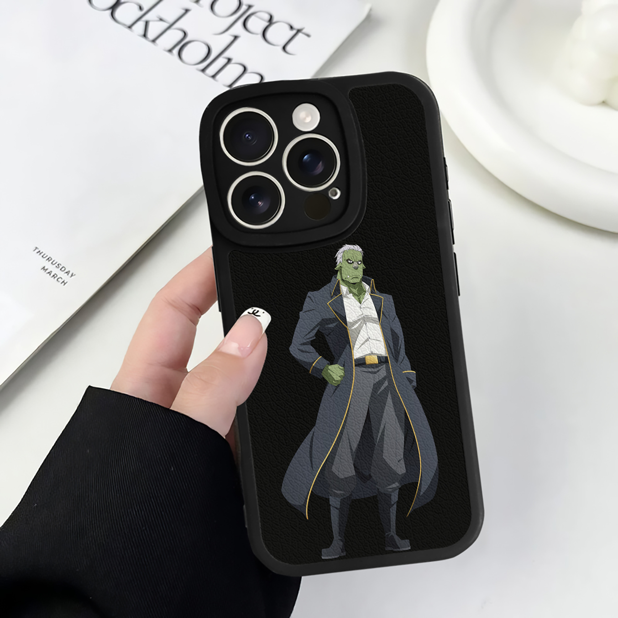 （画像用） 転スラ Regarding Reincarnated to Slime 【iPhone 16シリーズ対応】シリコンスマホケース（レザー調） 材質：シリコン